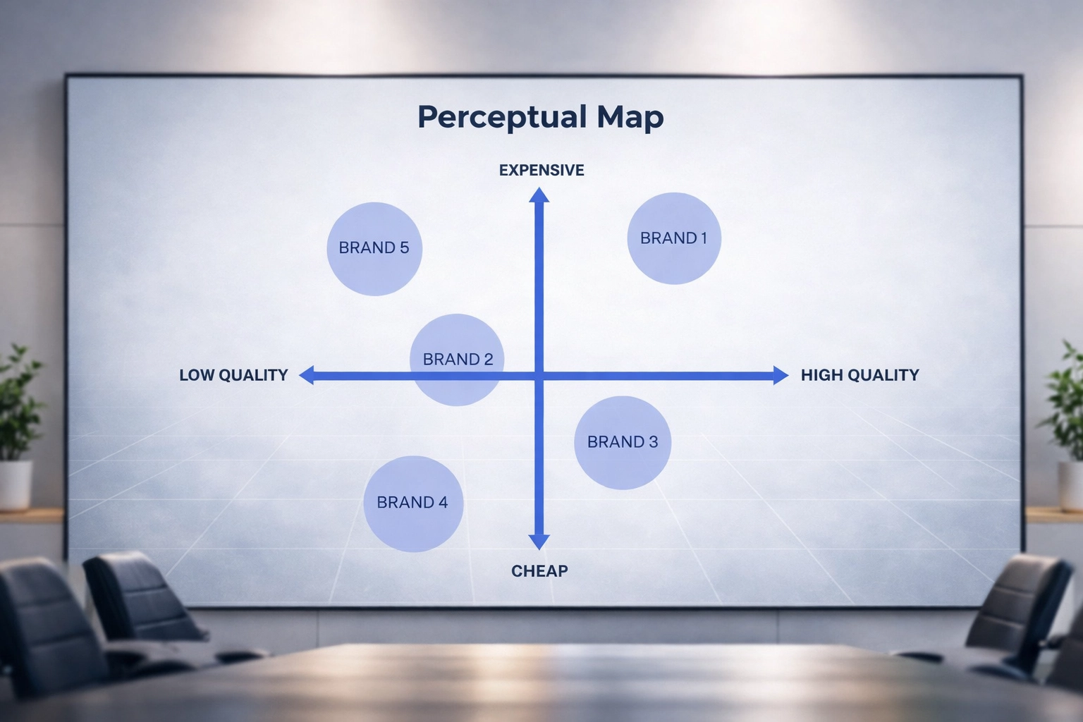 Een whiteboard die weergeeft wat positionering is en hoe je een positioneringsstatement opstelt